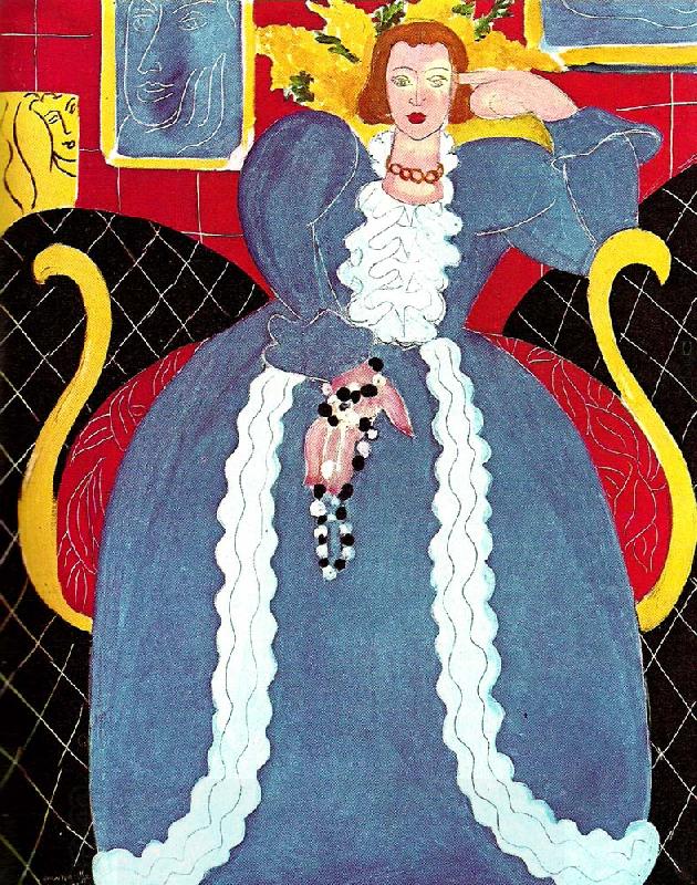Henri Matisse kvinna i blatt oil painting picture